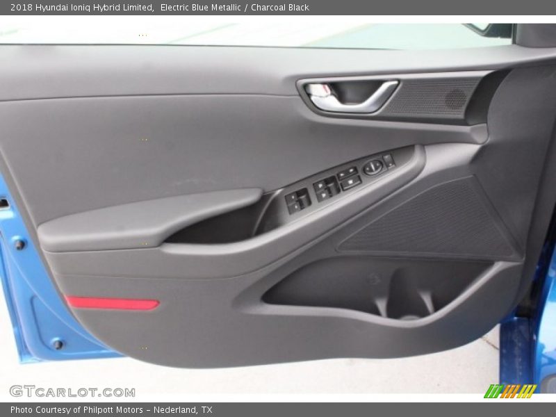 Electric Blue Metallic / Charcoal Black 2018 Hyundai Ioniq Hybrid Limited