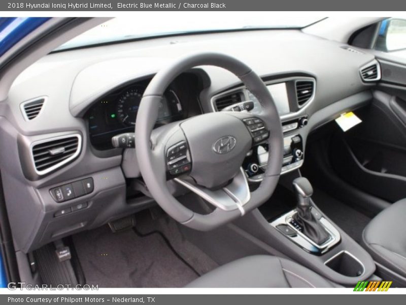 Electric Blue Metallic / Charcoal Black 2018 Hyundai Ioniq Hybrid Limited