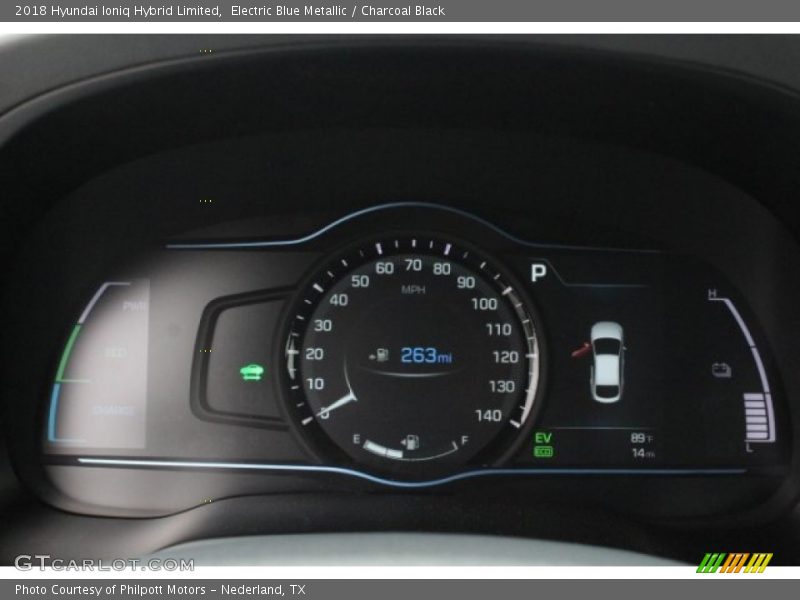 Electric Blue Metallic / Charcoal Black 2018 Hyundai Ioniq Hybrid Limited