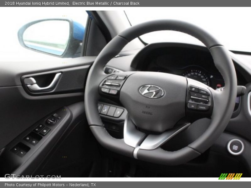 Electric Blue Metallic / Charcoal Black 2018 Hyundai Ioniq Hybrid Limited