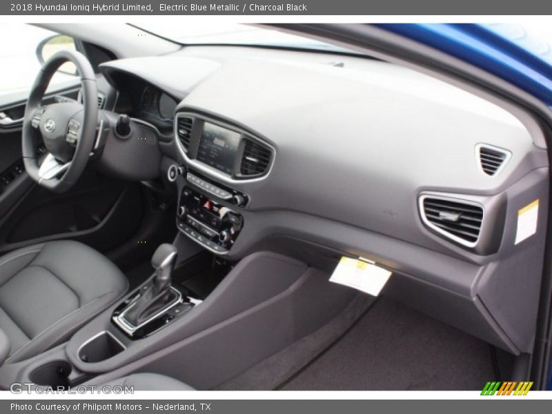 Electric Blue Metallic / Charcoal Black 2018 Hyundai Ioniq Hybrid Limited