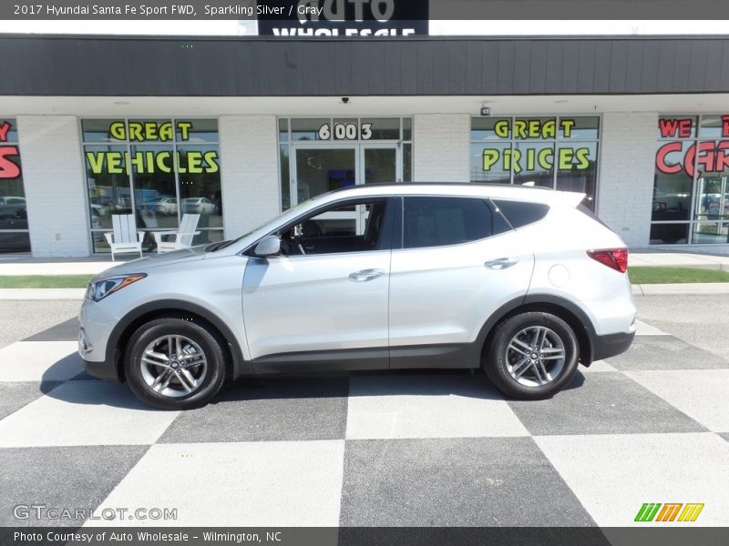 Sparkling Silver / Gray 2017 Hyundai Santa Fe Sport FWD