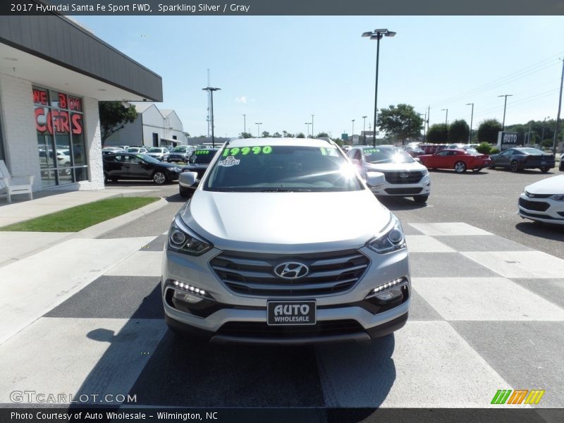 Sparkling Silver / Gray 2017 Hyundai Santa Fe Sport FWD