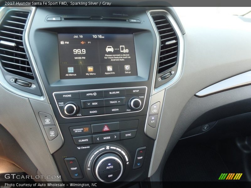 Sparkling Silver / Gray 2017 Hyundai Santa Fe Sport FWD