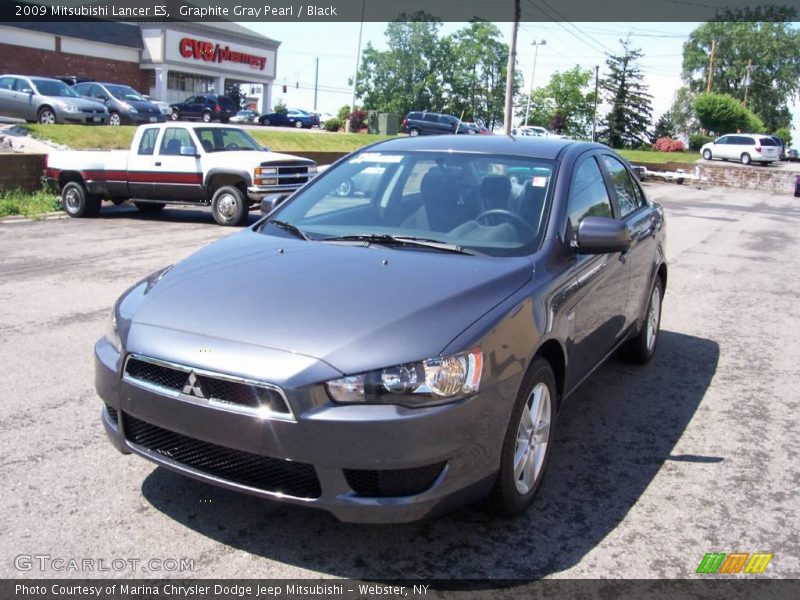 Graphite Gray Pearl / Black 2009 Mitsubishi Lancer ES