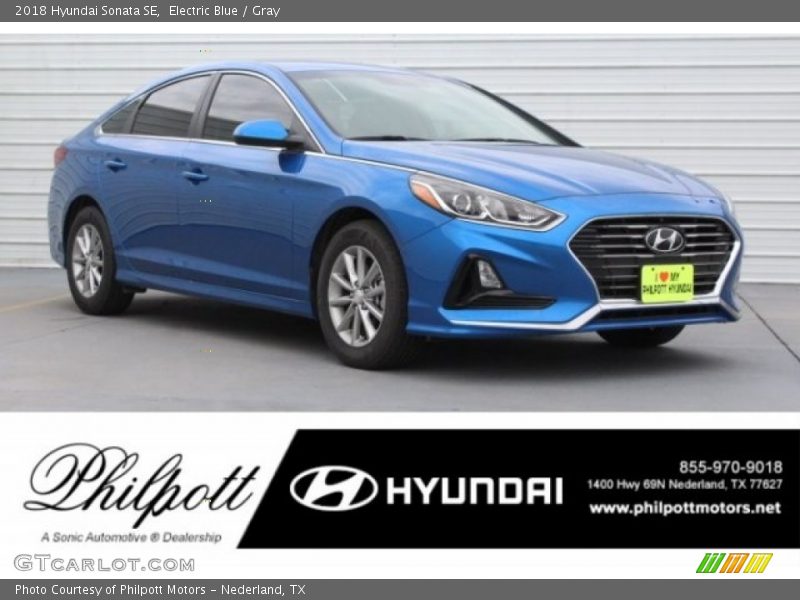 Electric Blue / Gray 2018 Hyundai Sonata SE