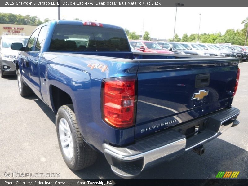 Deep Ocean Blue Metallic / Jet Black 2019 Chevrolet Silverado LD LT Double Cab 4x4