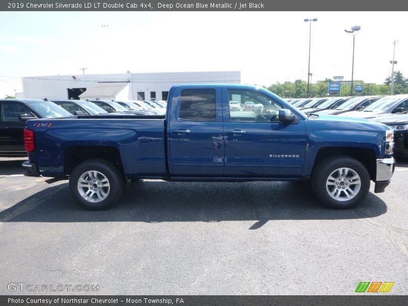 Deep Ocean Blue Metallic / Jet Black 2019 Chevrolet Silverado LD LT Double Cab 4x4