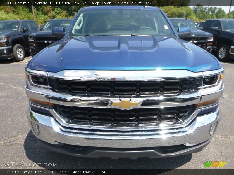 Deep Ocean Blue Metallic / Jet Black 2019 Chevrolet Silverado LD LT Double Cab 4x4