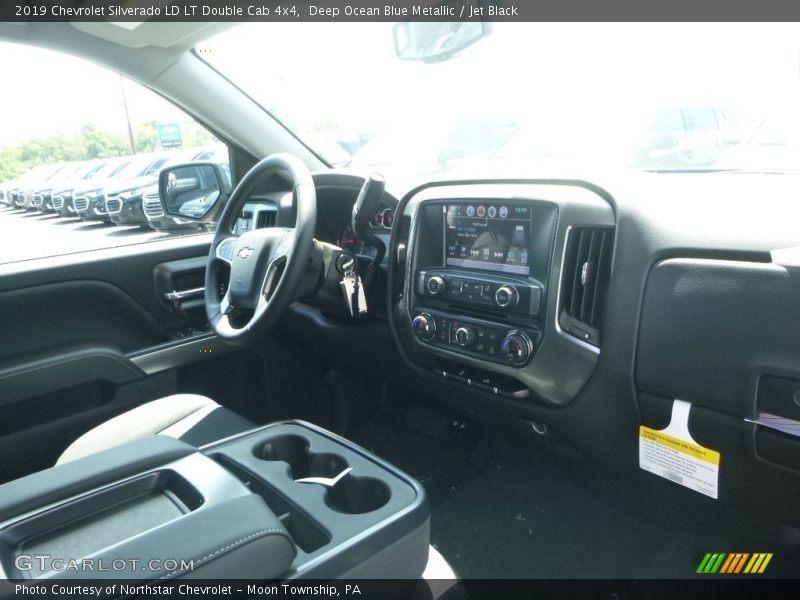 Deep Ocean Blue Metallic / Jet Black 2019 Chevrolet Silverado LD LT Double Cab 4x4