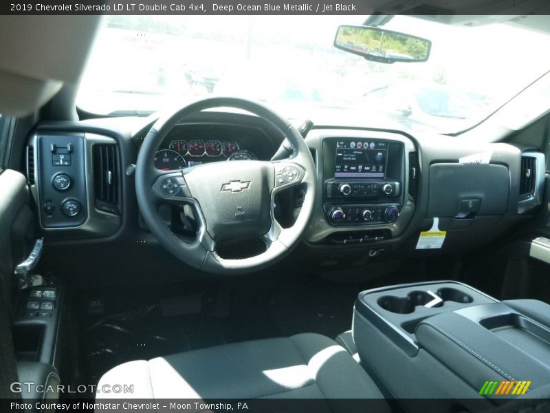 Deep Ocean Blue Metallic / Jet Black 2019 Chevrolet Silverado LD LT Double Cab 4x4