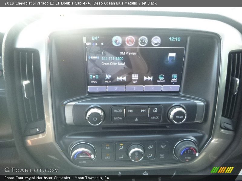 Deep Ocean Blue Metallic / Jet Black 2019 Chevrolet Silverado LD LT Double Cab 4x4