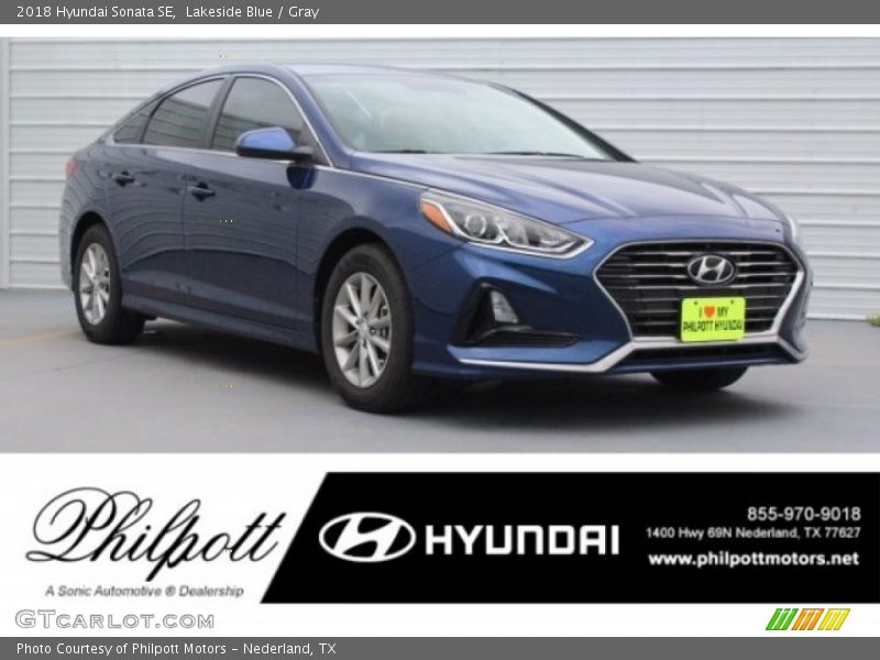 Lakeside Blue / Gray 2018 Hyundai Sonata SE