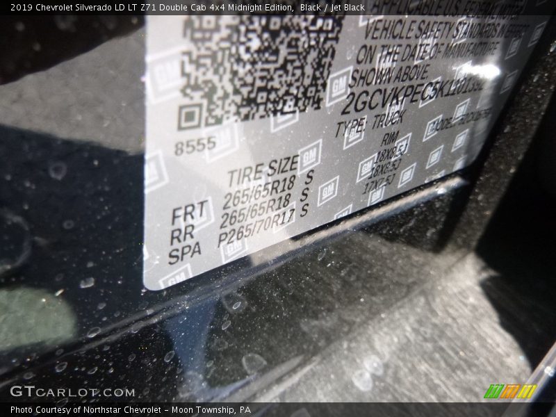 Black / Jet Black 2019 Chevrolet Silverado LD LT Z71 Double Cab 4x4 Midnight Edition