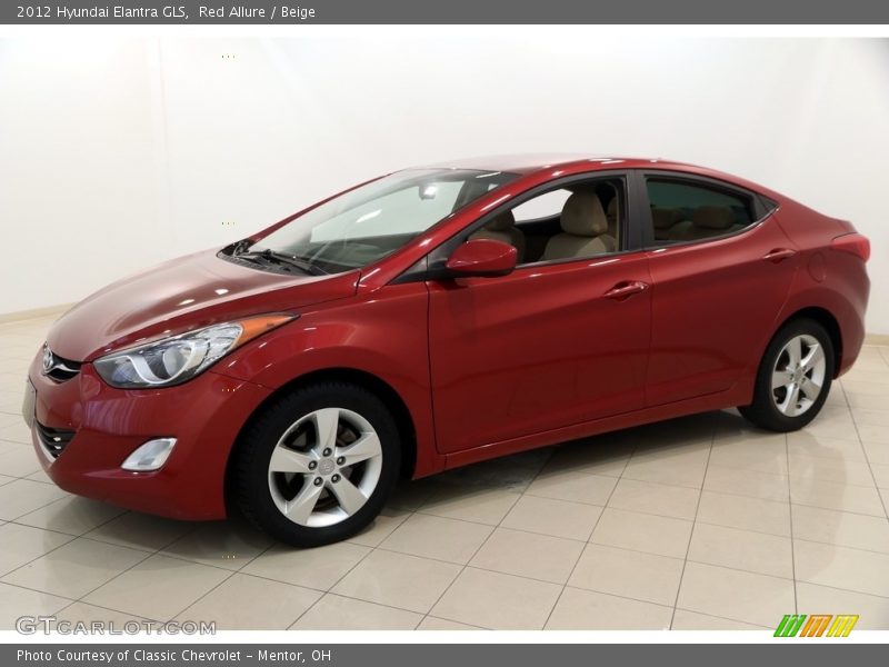 Red Allure / Beige 2012 Hyundai Elantra GLS