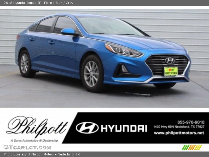 Electric Blue / Gray 2018 Hyundai Sonata SE