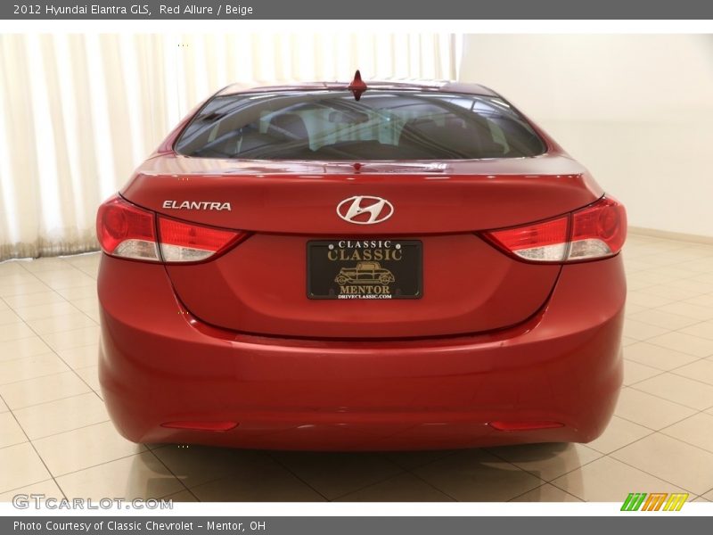 Red Allure / Beige 2012 Hyundai Elantra GLS