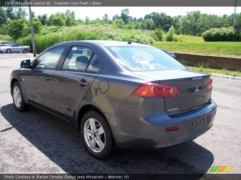 Graphite Gray Pearl / Black 2009 Mitsubishi Lancer ES