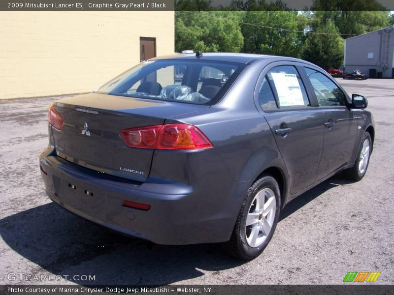 Graphite Gray Pearl / Black 2009 Mitsubishi Lancer ES