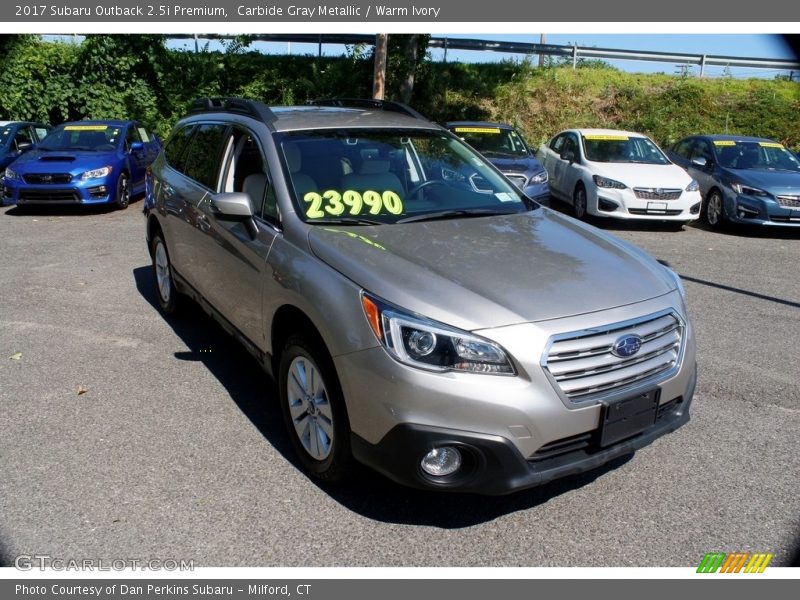 Carbide Gray Metallic / Warm Ivory 2017 Subaru Outback 2.5i Premium