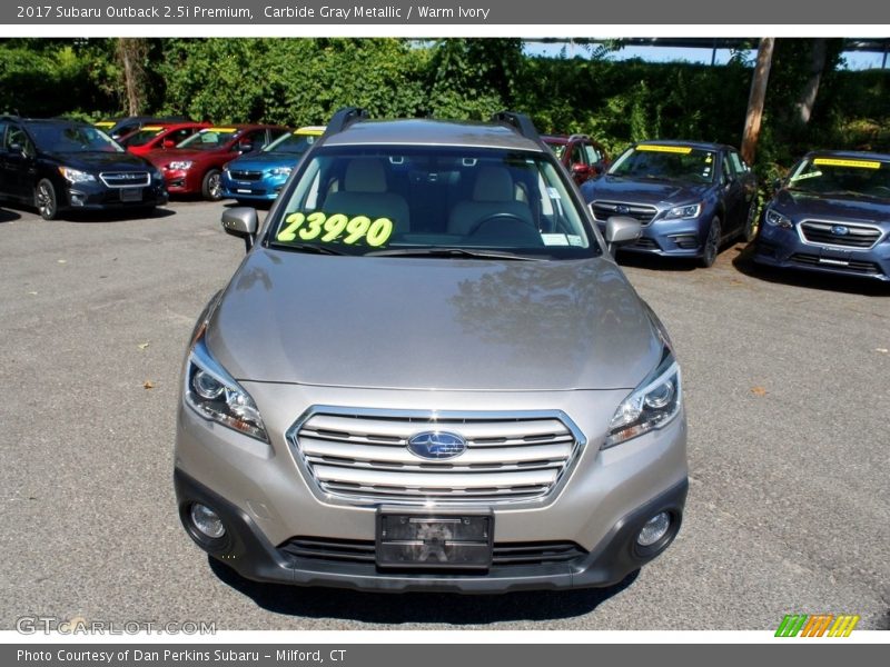 Carbide Gray Metallic / Warm Ivory 2017 Subaru Outback 2.5i Premium