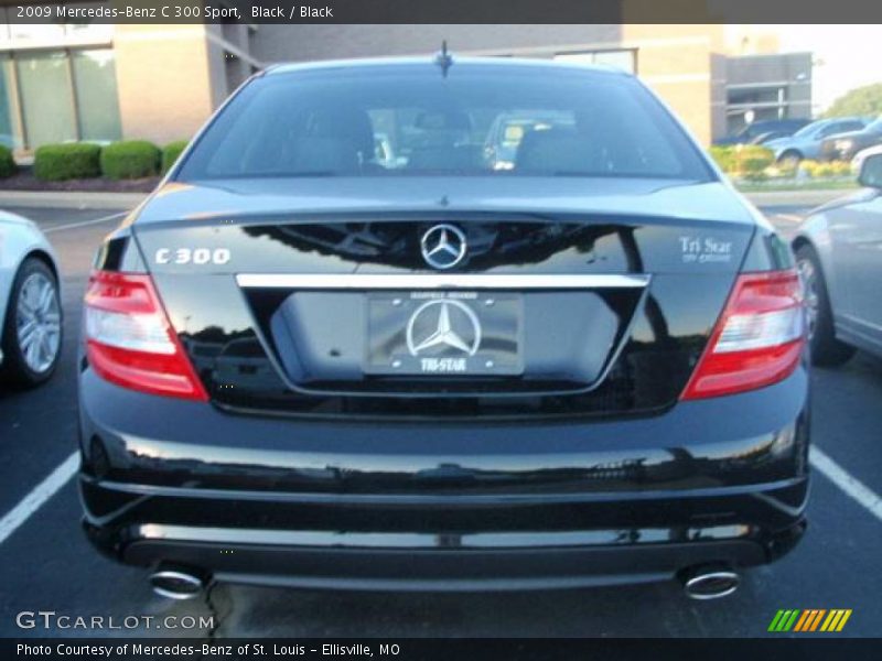 Black / Black 2009 Mercedes-Benz C 300 Sport