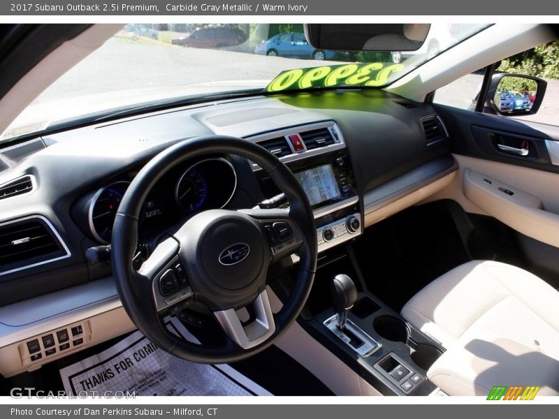 Carbide Gray Metallic / Warm Ivory 2017 Subaru Outback 2.5i Premium