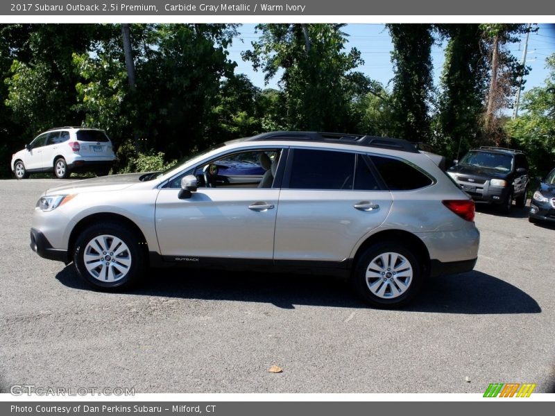 Carbide Gray Metallic / Warm Ivory 2017 Subaru Outback 2.5i Premium
