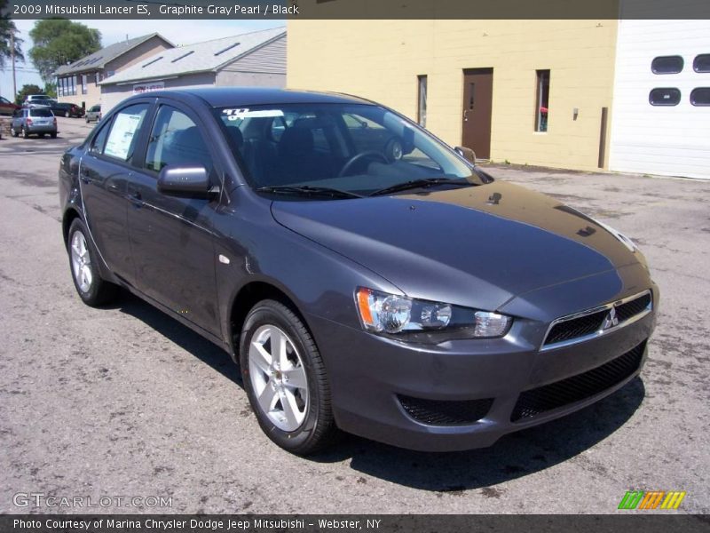 Graphite Gray Pearl / Black 2009 Mitsubishi Lancer ES