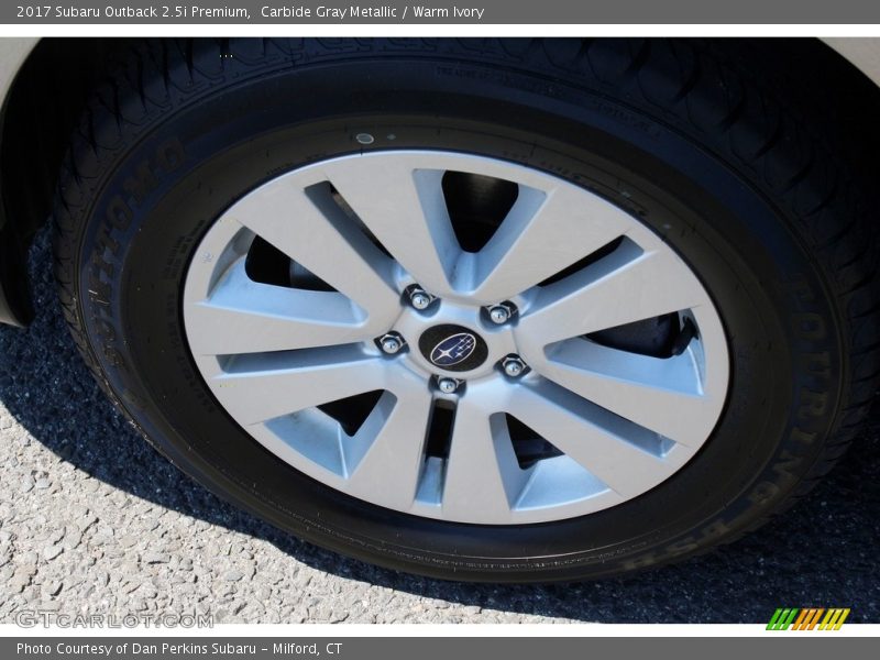 Carbide Gray Metallic / Warm Ivory 2017 Subaru Outback 2.5i Premium