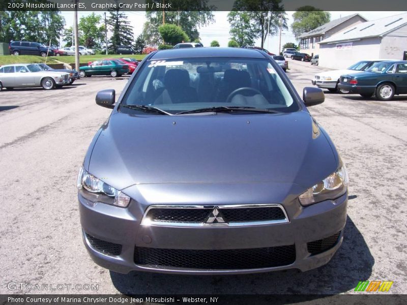 Graphite Gray Pearl / Black 2009 Mitsubishi Lancer ES