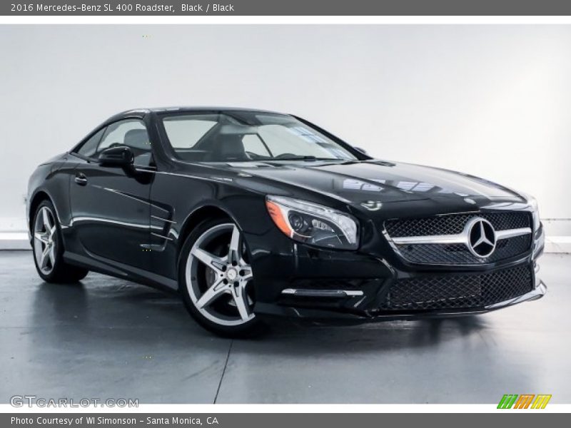 Black / Black 2016 Mercedes-Benz SL 400 Roadster