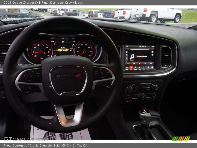 Destroyer Gray / Black 2018 Dodge Charger SXT Plus
