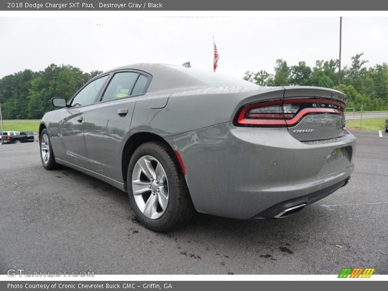 Destroyer Gray / Black 2018 Dodge Charger SXT Plus