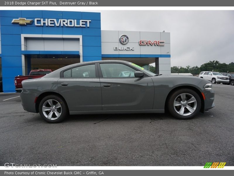 Destroyer Gray / Black 2018 Dodge Charger SXT Plus