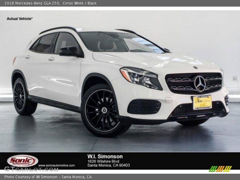 Cirrus White / Black 2018 Mercedes-Benz GLA 250