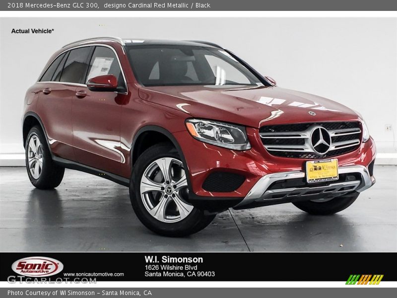 designo Cardinal Red Metallic / Black 2018 Mercedes-Benz GLC 300