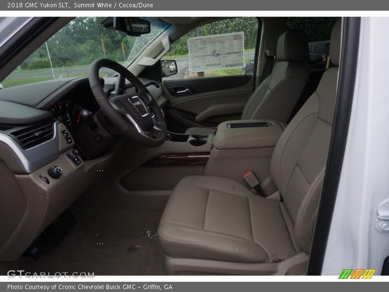 Summit White / Cocoa/Dune 2018 GMC Yukon SLT