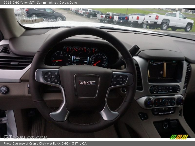 Summit White / Cocoa/Dune 2018 GMC Yukon SLT