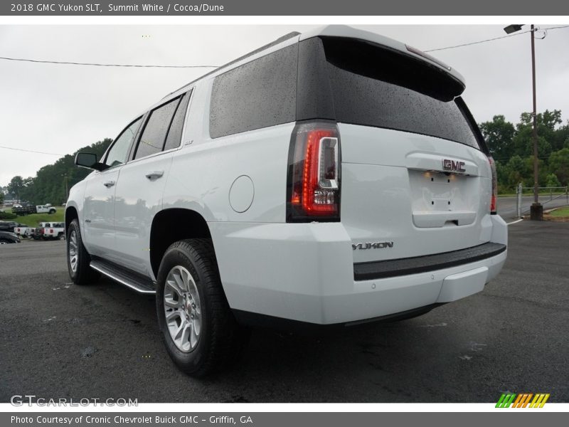 Summit White / Cocoa/Dune 2018 GMC Yukon SLT
