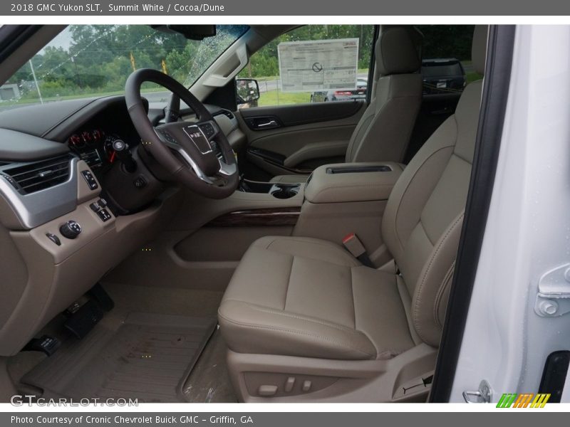 Summit White / Cocoa/Dune 2018 GMC Yukon SLT
