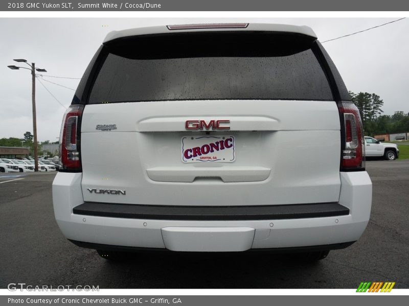 Summit White / Cocoa/Dune 2018 GMC Yukon SLT