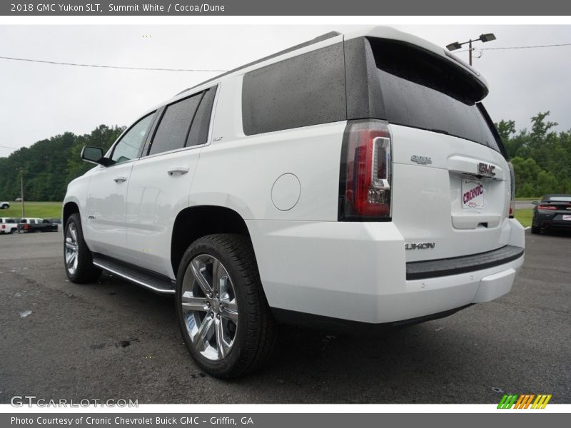 Summit White / Cocoa/Dune 2018 GMC Yukon SLT
