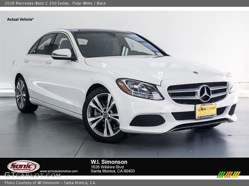 Polar White / Black 2018 Mercedes-Benz C 300 Sedan