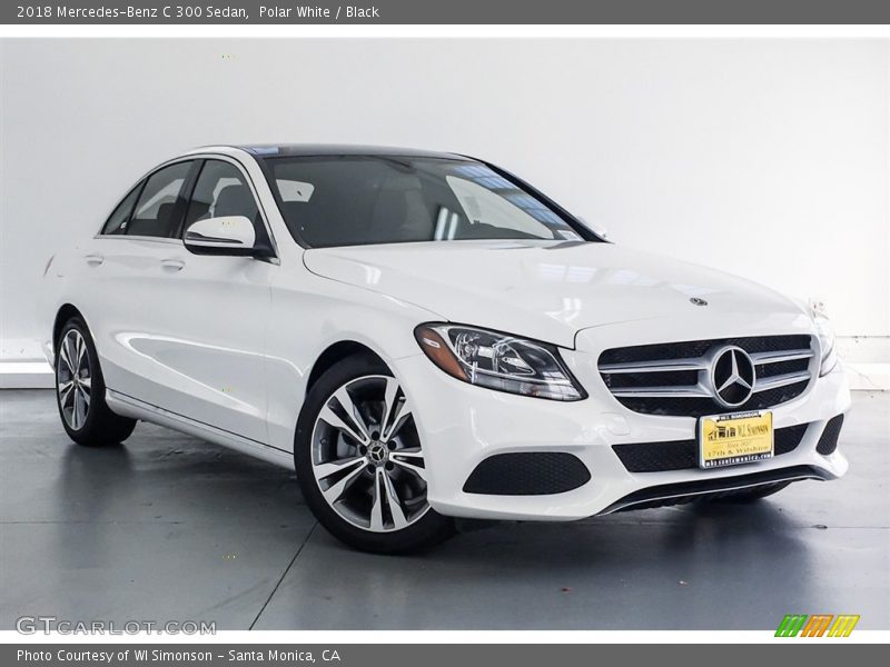 Polar White / Black 2018 Mercedes-Benz C 300 Sedan