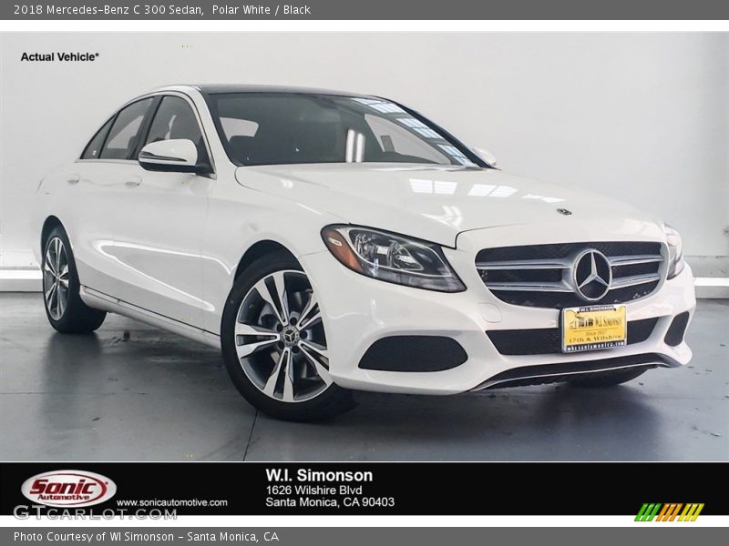 Polar White / Black 2018 Mercedes-Benz C 300 Sedan