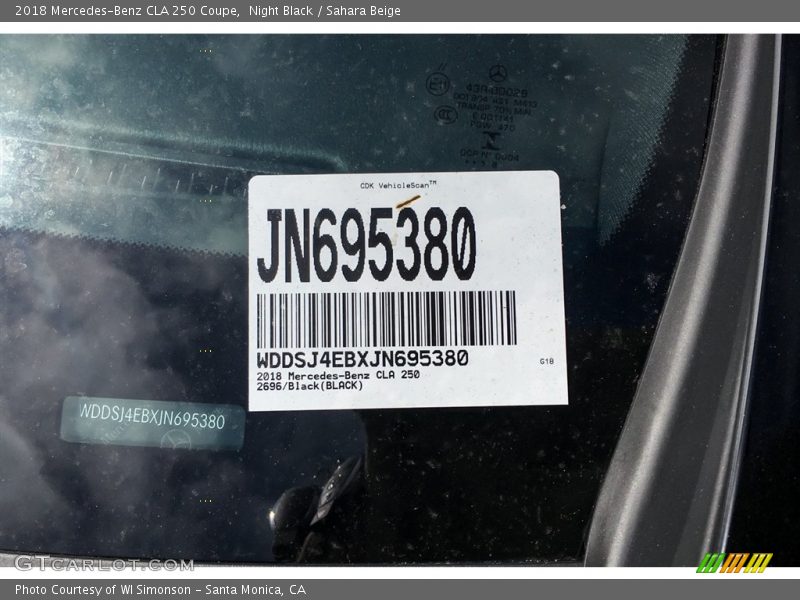 Night Black / Sahara Beige 2018 Mercedes-Benz CLA 250 Coupe
