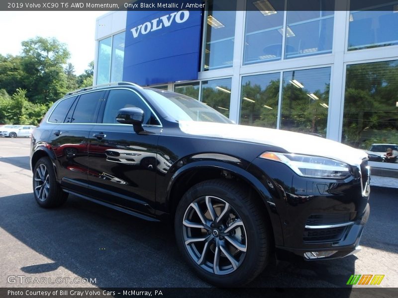 Onyx Black Metallic / Amber 2019 Volvo XC90 T6 AWD Momentum