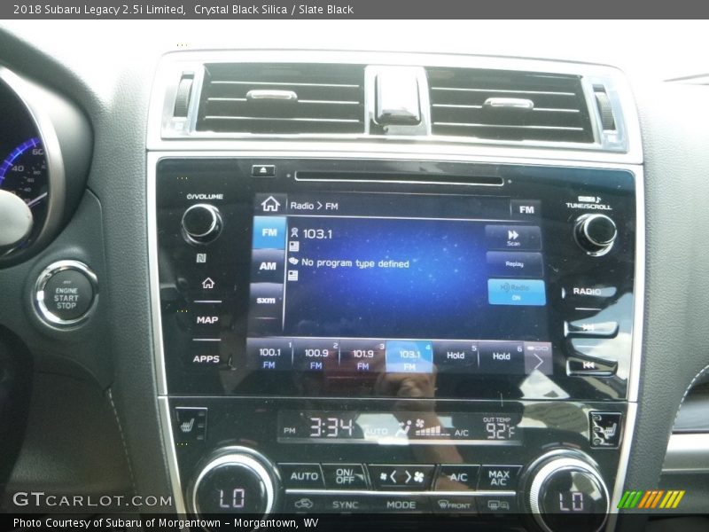 Crystal Black Silica / Slate Black 2018 Subaru Legacy 2.5i Limited