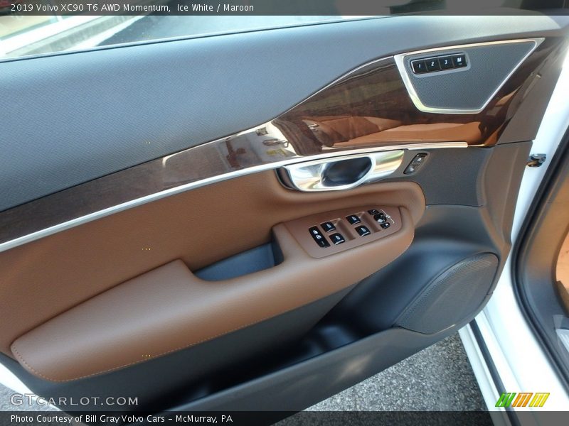 Ice White / Maroon 2019 Volvo XC90 T6 AWD Momentum